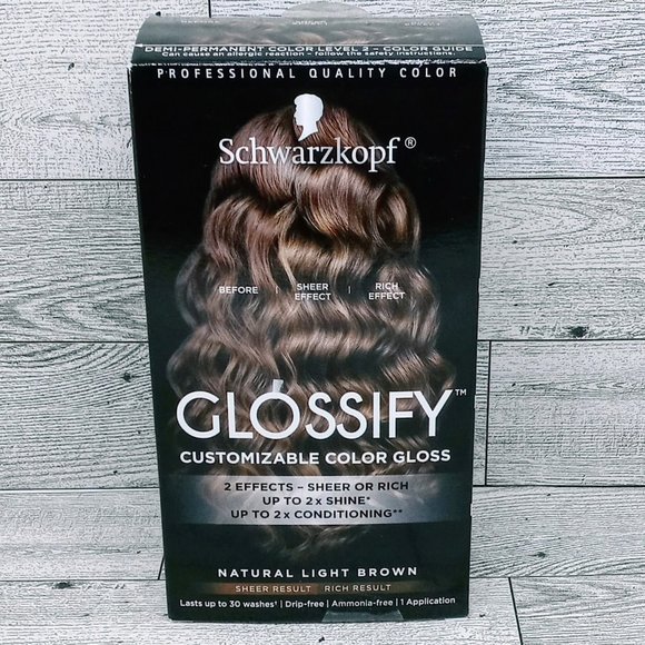 Schwarzkopf Glossify Customizable Color Gloss Demi Perm. Natural Light Brown - Picture 1 of 4